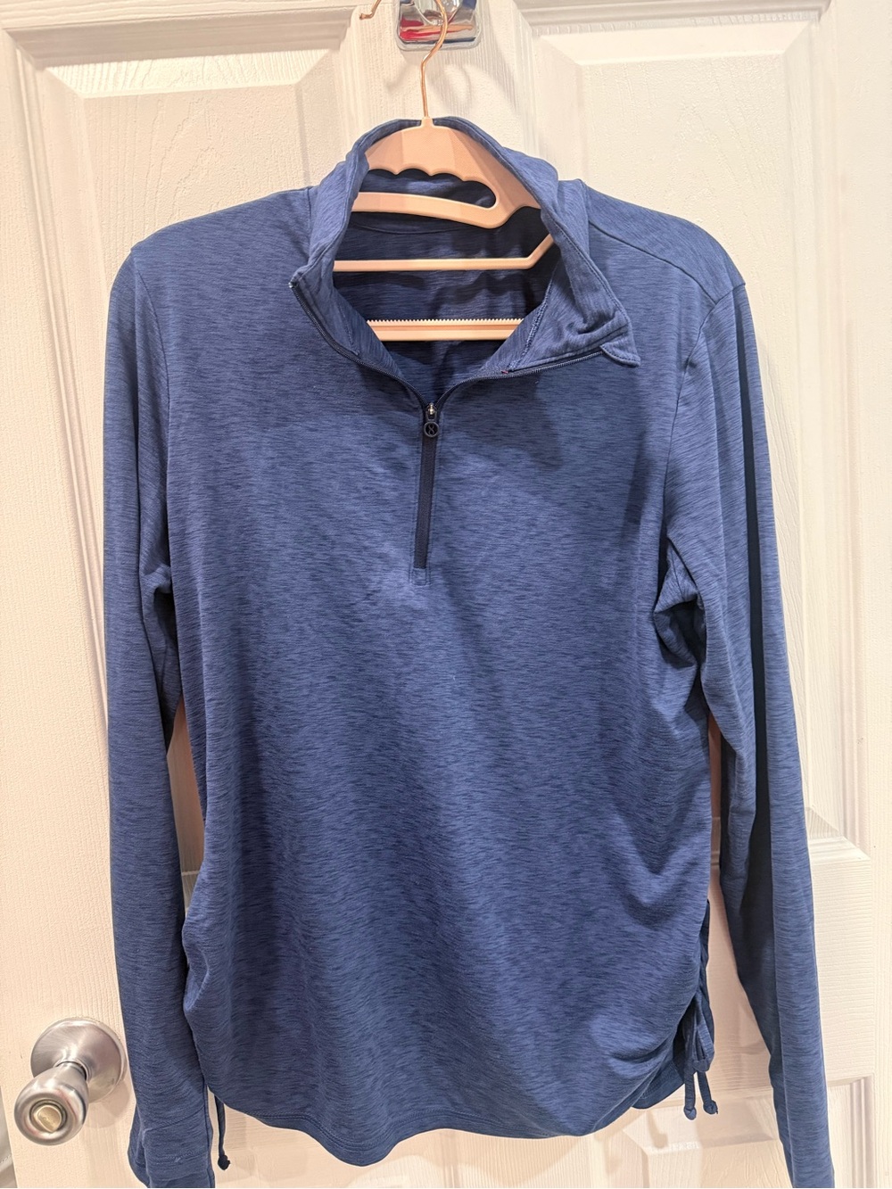 Heathered Blue Quarter-Zip Pullover